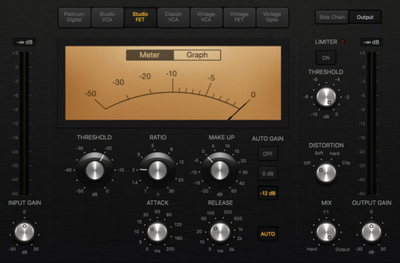 Logic Pro付属のコンプレッサーの使い方