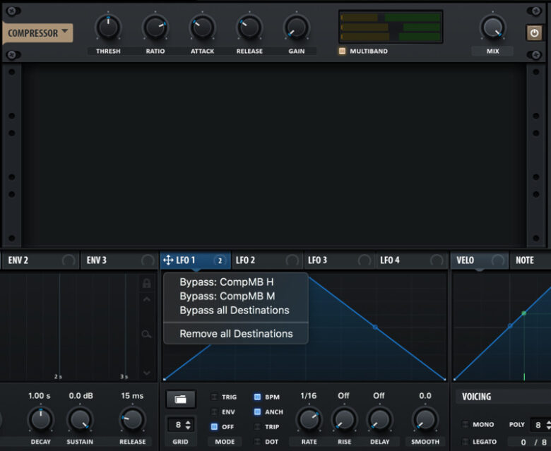 Xfer Records社のシンセ「Serum」のコンプレッサーの使い方