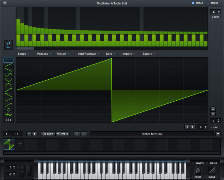 「Serum」のウェーブテーブルエディターの使い方