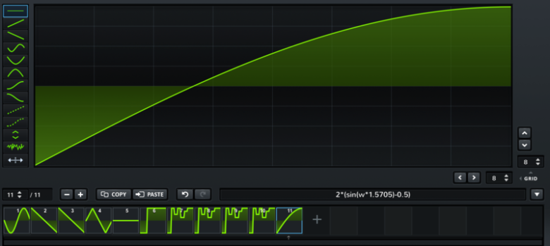 「Serum」のウェーブテーブルエディターの使い方（フォーミュラーパーサー、数式）