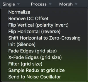 「Serum」のウェーブテーブルエディターの使い方（Singleメニュー）