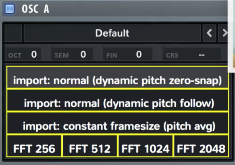 「Serum」のウェーブテーブルエディターの使い方（インポートメニュー）